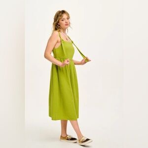 Lucy & Yak Lime Green Midi Dress